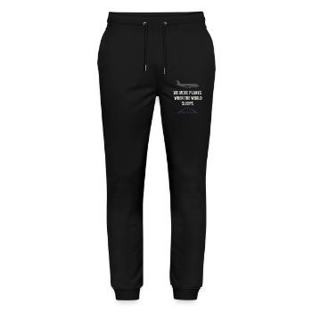 night shift ramp of the ground staff at the - Stanley/Stella Mover Unisex Organic Jogging Trousers - black - Front - Marisol (170cm) & Nik (191cm)