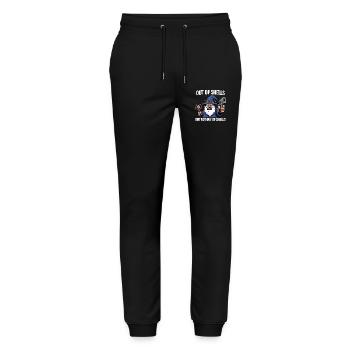 Hors de sorts mais pas de coquilles - Cool Wizard - Pantalon de jogging bio MOVER Stanley/Stella unisexe - noir - Devant - Marisol (170cm) & Nik (191cm)