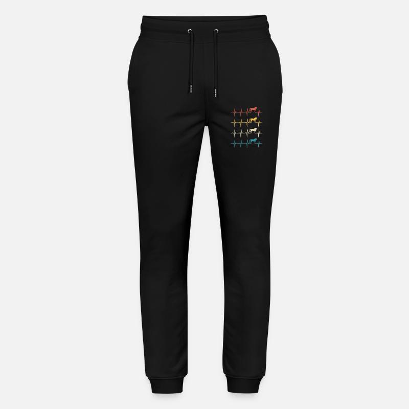 Retro Pferd Herzschlagpferd - Stanley/Stella Unisex Bio Jogginghose Mover  - Schwarz