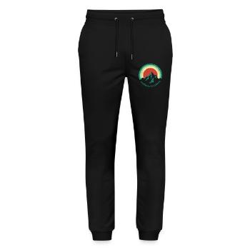 Endless Freedom Mountain Rainbow im Retro-Design - Stanley/Stella Unisex Bio Jogginghose Mover  - Schwarz - Vorne - Marisol (170cm) & Nik (191cm)