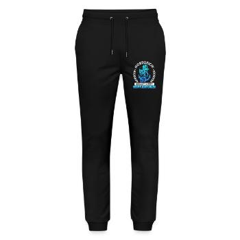 NORDDEICH SEA AIR INSTEAD OF OBLIGATIONS Funny - Stanley/Stella Mover Unisex Organic Jogging Trousers - black - Front - Marisol (170cm) & Nik (191cm)