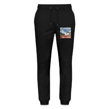 Keep calm and play padel - Stanley/Stella Mover Unisex Organic Jogging Trousers - black - Front - Marisol (170cm) & Nik (191cm)