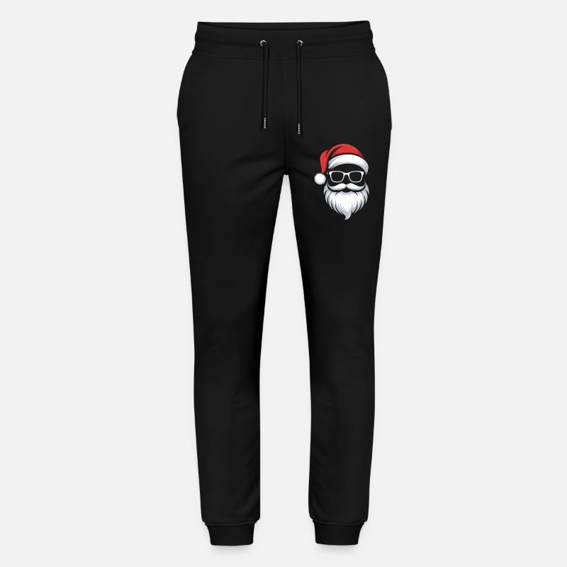 Weihnachts-Santa mit Bart und Brille - Stanley/Stella Unisex Bio Jogginghose Mover - Schwarz