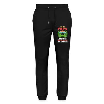 Ich Bin Papa Und Landwirt Nichts Jagt Mir Angst Ei - Stanley/Stella Unisex Bio Jogginghose Mover  - Schwarz - Vorne - Marisol (170cm) & Nik (191cm)