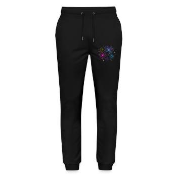Fireworks New Year's Eve Design – Happy New Year - Stanley/Stella Mover Unisex Organic Jogging Trousers - black - Front - Marisol (170cm) & Nik (191cm)