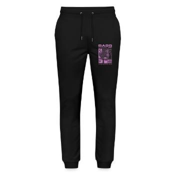 Bassgitarrenliebhaber Bassist Streetwear - Stanley/Stella Unisex Bio Jogginghose Mover  - Schwarz - Vorne - Marisol (170cm) & Nik (191cm)