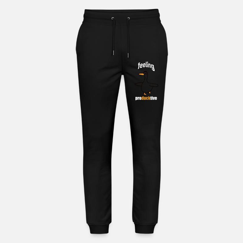Feeling Produckive Duck - Stanley/Stella Unisex Bio Jogginghose Mover  - Schwarz