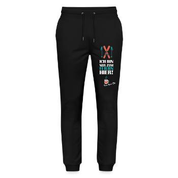 Après-ski - I'm only here to party - Stanley/Stella Mover Unisex Organic Jogging Trousers - black - Front - Marisol (170cm) & Nik (191cm)