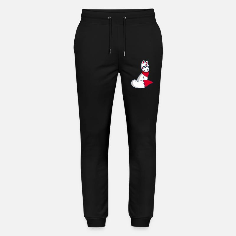 White and Red Fox Manga - Stanley/Stella Unisex Bio Jogginghose Mover  - Schwarz
