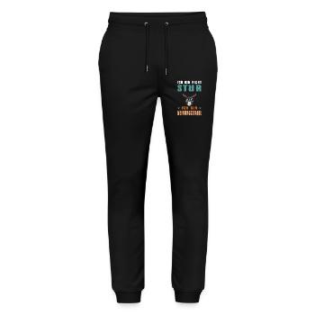 Funny Sayings Fun Outfits Irony Sarcasm - Stanley/Stella Mover Unisex Organic Jogging Trousers - black - Front - Marisol (170cm) & Nik (191cm)