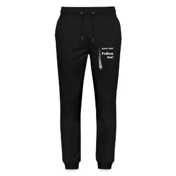 Après Ski – Follow me! Party Skiing Saying - Stanley/Stella Mover Unisex Organic Jogging Trousers - black - Front - Marisol (170cm) & Nik (191cm)