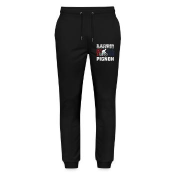If the Path Gets Tough - Cyclist Gift - Stanley/Stella Mover Unisex Organic Jogging Trousers - black - Front - Marisol (170cm) & Nik (191cm)