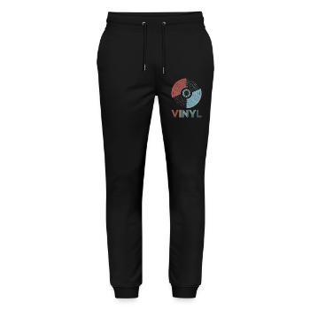 Vinyl rétro - Pantalon de jogging bio MOVER Stanley/Stella unisexe - noir - Devant - Marisol (170cm) & Nik (191cm)
