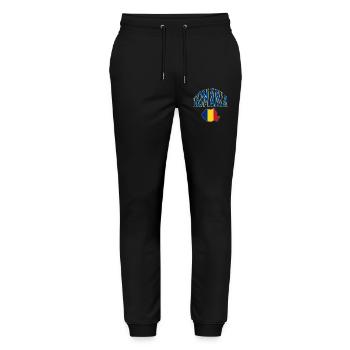 Romania - Stanley/Stella Mover Unisex Organic Jogging Trousers - black - Front - Marisol (170cm) & Nik (191cm)