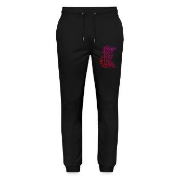 Illustration du motocross pour le motocross - Pantalon de jogging bio MOVER Stanley/Stella unisexe - noir - Devant - Marisol (170cm) & Nik (191cm)
