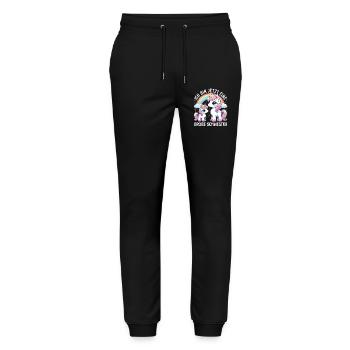 Big Sister Unicorn Lover Older Babe - Stanley/Stella Mover Unisex Organic Jogging Trousers - black - Front - Marisol (170cm) & Nik (191cm)