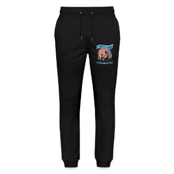 Funny Opossum - Stanley/Stella Unisex Bio Jogginghose Mover  - Schwarz - Vorne - Marisol (170cm) & Nik (191cm)
