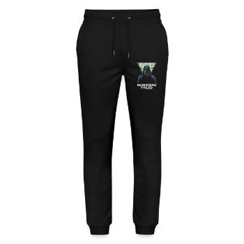 Awakening Failed – Retro Cyber Glitch - Stanley/Stella Unisex Bio Jogginghose Mover  - Schwarz - Vorne - Marisol (170cm) & Nik (191cm)