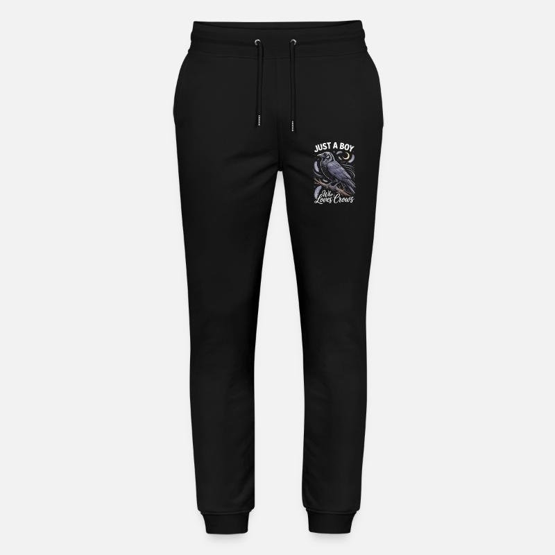 Just a boy who loves crows - Stanley/Stella Unisex Bio Jogginghose Mover  - Schwarz