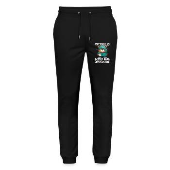 Offizielles Bester Papa Schlafshirt Bär - Stanley/Stella Unisex Bio Jogginghose Mover  - Schwarz - Vorne - Marisol (170cm) & Nik (191cm)