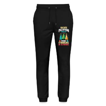 Weihnachtsmann Fichten Weihnachtsbaum Weihnachten - Stanley/Stella Unisex Bio Jogginghose Mover  - Schwarz - Vorne - Marisol (170cm) & Nik (191cm)
