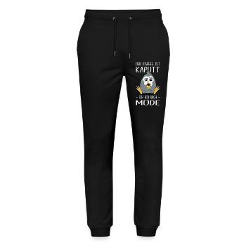 Funny Sayings Fun Outfits Irony Sarcasm - Stanley/Stella Mover Unisex Organic Jogging Trousers - black - Front - Marisol (170cm) & Nik (191cm)