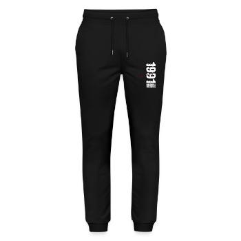 35e anniversaire Original janvier 1991 - Pantalon de jogging bio MOVER Stanley/Stella unisexe - noir - Devant - Marisol (170cm) & Nik (191cm)