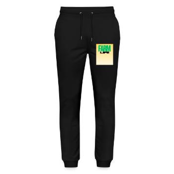 Farm Life Bold Typography - Stanley/Stella Mover Unisex Organic Jogging Trousers - black - Front - Marisol (170cm) & Nik (191cm)