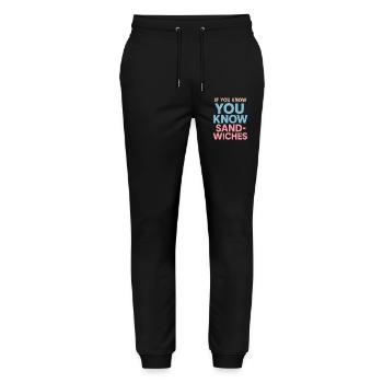 Eis-sandwich-liebhaber Sommerdessert - Stanley/Stella Unisex Bio Jogginghose Mover  - Schwarz - Vorne - Marisol (170cm) & Nik (191cm)