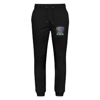 Confettis dans le cœur - Carnaval dans le sang - Cologne - Pantalon de jogging bio MOVER Stanley/Stella unisexe - noir - Devant - Marisol (170cm) & Nik (191cm)