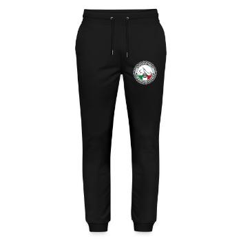 TSN-SALUZZO – Frontlogo - Stanley/Stella Unisex Bio Jogginghose Mover  - Schwarz - Vorne - Marisol (170cm) & Nik (191cm)