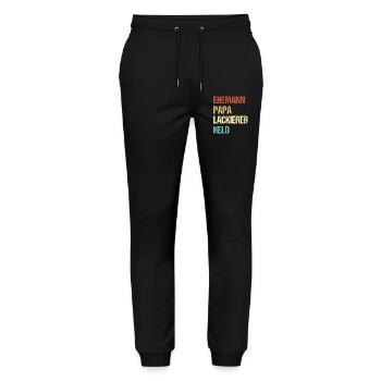 Lackierer Papa - Stanley/Stella Unisex Bio Jogginghose Mover  - Schwarz - Vorne - Marisol (170cm) & Nik (191cm)
