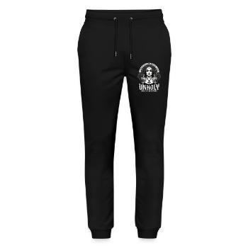 Unholy Nun – Salvation Ends - Stanley/Stella Unisex Bio Jogginghose Mover  - Schwarz - Vorne - Marisol (170cm) & Nik (191cm)