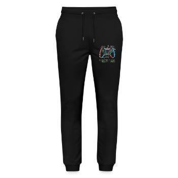 I Hate Lag Glitch - Stanley/Stella Unisex Bio Jogginghose Mover  - Schwarz - Vorne - Marisol (170cm) & Nik (191cm)