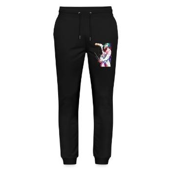 Fencing sport art #fencing #sport - Stanley/Stella Mover Unisex Organic Jogging Trousers - black - Front - Marisol (170cm) & Nik (191cm)