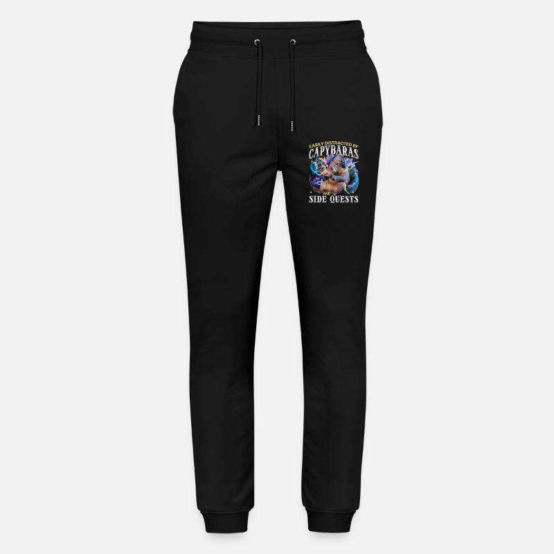 Funny Gaming Gamer Capybara - Stanley/Stella Unisex Bio Jogginghose Mover  - Schwarz
