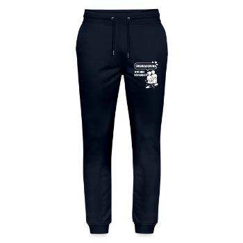 Überraschung: Wir sind schwanger - Stanley/Stella Unisex Bio Jogginghose Mover  - Navy - Vorne - Marisol (170cm) & Nik (191cm)