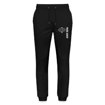 Padel Player PADEL LIFE Padel Racket Fun - Stanley/Stella Mover Unisex Organic Jogging Trousers - black - Front - Marisol (170cm) & Nik (191cm)