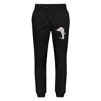 Funny Peeking Dachshund Puppy Dog, Puppies Lover - Stanley/Stella Mover Unisex Organic Jogging Trousers - black - Front - Marisol (170cm) & Nik (191cm)