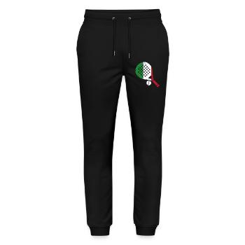 Padel Racket Italy Style - Stanley/Stella Mover Unisex Organic Jogging Trousers - black - Front - Marisol (170cm) & Nik (191cm)