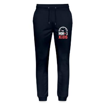 Mom Of 3 Kids Tank Empty Mom Humor - Stanley/Stella Mover Unisex Organic Jogging Trousers - navy - Front - Marisol (170cm) & Nik (191cm)