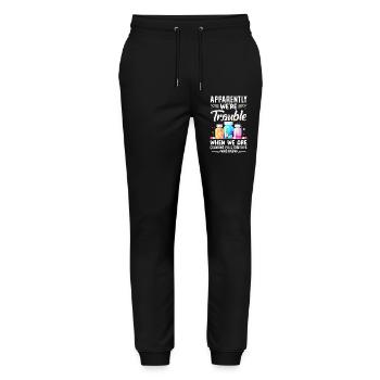 Pharmacist Pharmaceutical Technical - Stanley/Stella Mover Unisex Organic Jogging Trousers - black - Front - Marisol (170cm) & Nik (191cm)