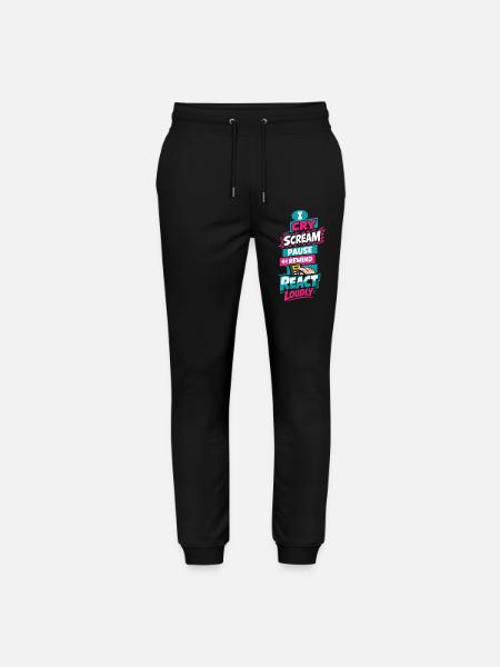 Anime Fangirl Screams Anime Reaction - Stanley/Stella Mover Unisex Organic Jogging Trousers - black