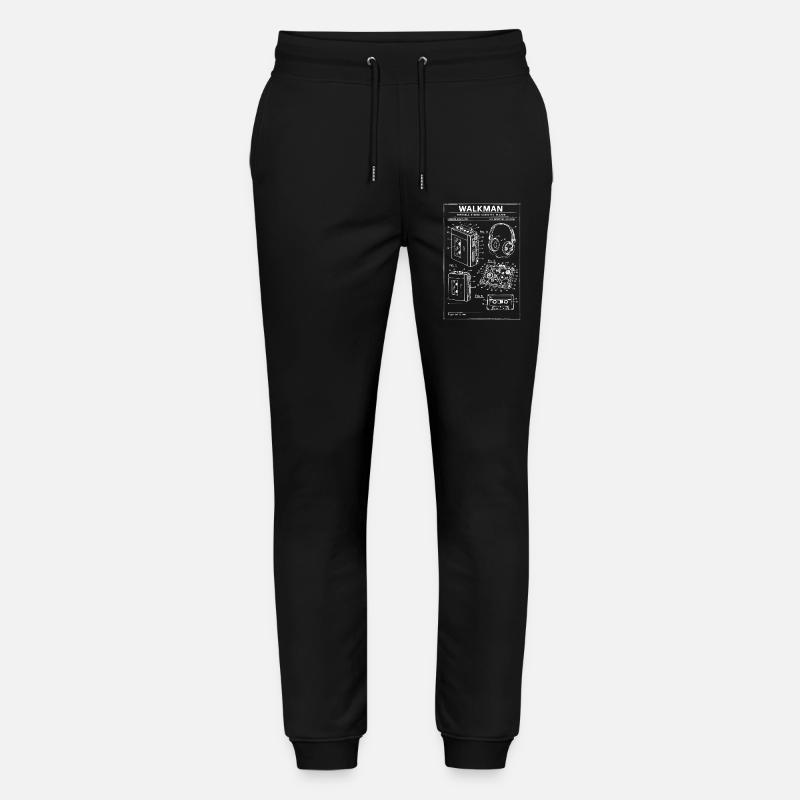 Schéma du plan Walkman - Pantalon de jogging bio MOVER Stanley/Stella unisexe - noir