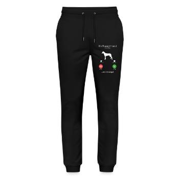 My Pharaoh Hound Is Calling And I Must Go Dog Gift - Stanley/Stella Mover Unisex Organic Jogging Trousers - black - Front - Marisol (170cm) & Nik (191cm)