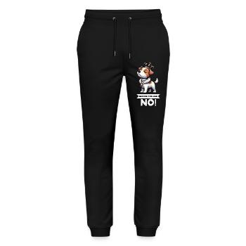 Before You Ask Jack Russel terrier Jack russel dog - Stanley/Stella Unisex Bio Jogginghose Mover  - Schwarz - Vorne - Marisol (170cm) & Nik (191cm)