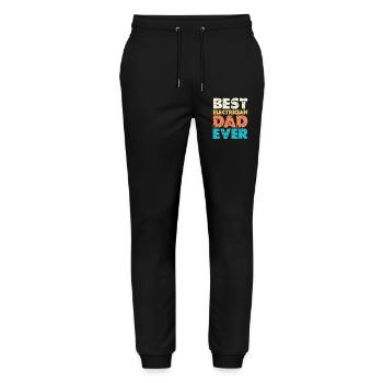 Bester Elektriker Papa – Best Dad Ever - Stanley/Stella Unisex Bio Jogginghose Mover  - Schwarz - Vorne - Marisol (170cm) & Nik (191cm)