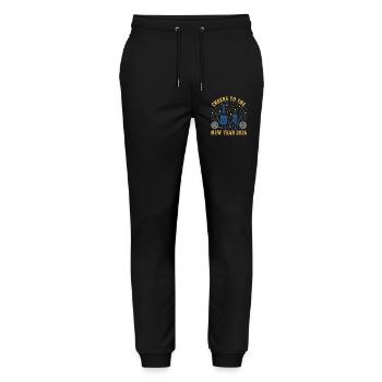 Cheers To The New Year 2026 Celebration Party - Stanley/Stella Mover Unisex Organic Jogging Trousers - black - Front - Marisol (170cm) & Nik (191cm)