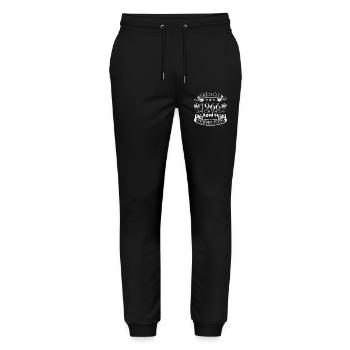 Vintage 1966 Original Vintage Retro Birthday - Stanley/Stella Mover Unisex Organic Jogging Trousers - black - Front - Marisol (170cm) & Nik (191cm)