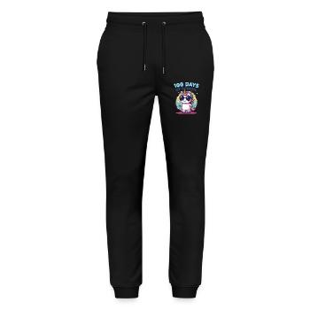 100th Day Of School 100 Day Of School Kids - Stanley/Stella Mover Unisex Organic Jogging Trousers - black - Front - Marisol (170cm) & Nik (191cm)